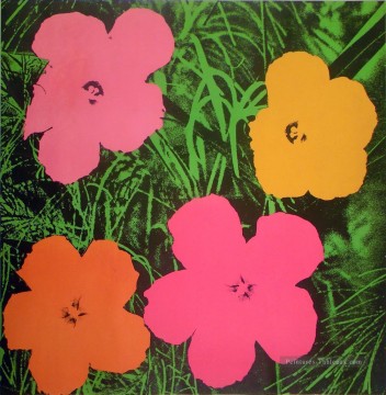  Andy Pintura al %C3%B3leo - Flores Andy Warhol